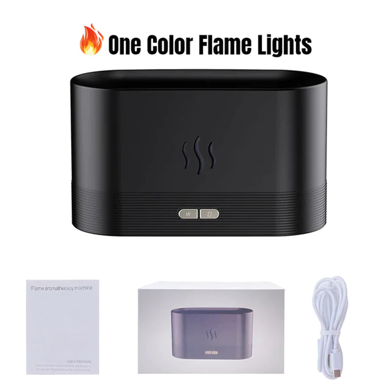 2022 New Flame Air Humidifier USB Aroma Diffuser Room Fragrance Mist Maker Essential Oil Difusors for Home Living Room Office