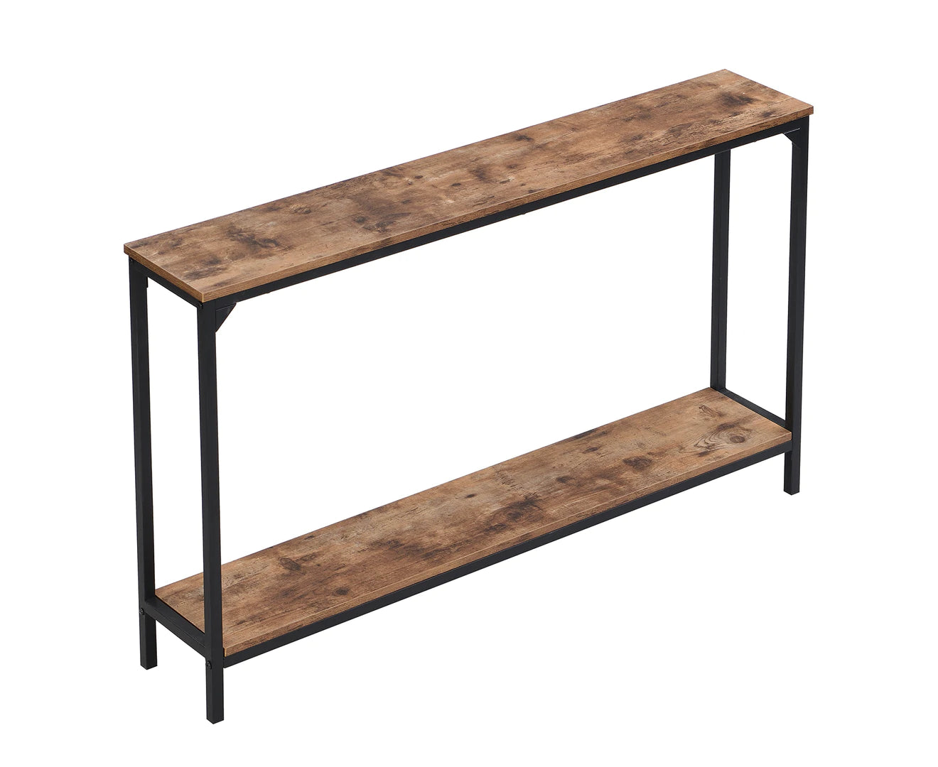 Industrial Narrow Console Table, Skinny Entryway Sofa Table for Living Room, Hallway, Foyer, Office, Rustic Brown